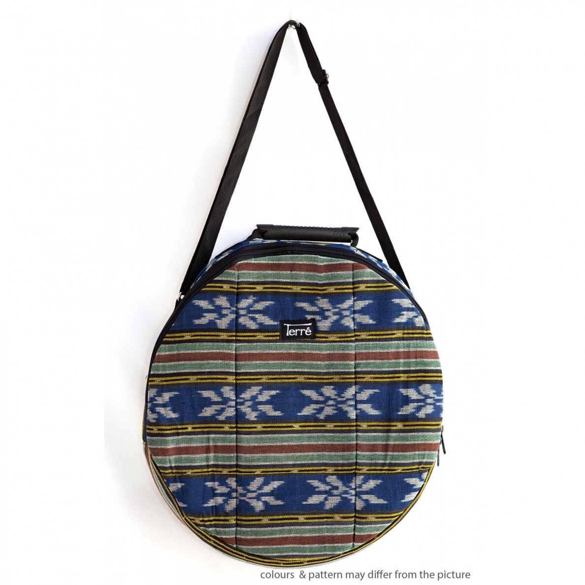 TERRE 2796162IKAT-BLUE 40 CM SHAMANDRUM BAG 1 TERRE 2796162IKAT-BLUE 40 CM SHAMANDRUM BAG 1