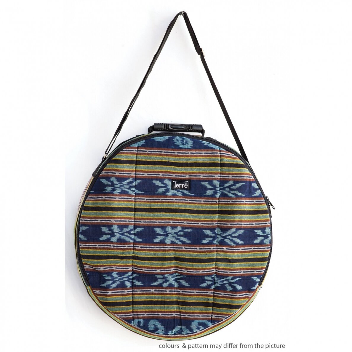 TERRE 2796162IKAT-BLUE 40 CM SHAMANDRUM BAG 2 TERRE 2796162IKAT-BLUE 40 CM SHAMANDRUM BAG 2
