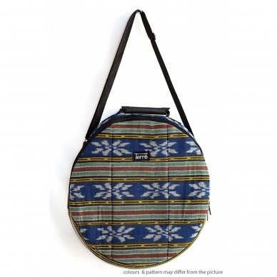 TERRE 2796162IKAT-BLUE 40 CM SHAMANDRUM BAG 1 TERRE 2796162IKAT-BLUE 40 CM SHAMANDRUM BAG 1