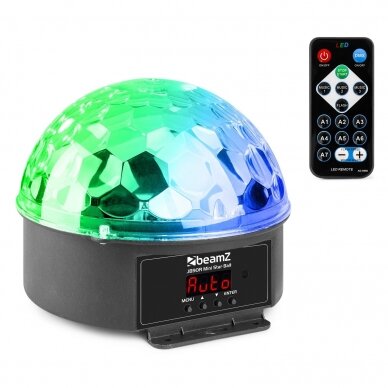 BEAMZ JB90R MINI STAR BALL DMX LED 9 COLOURS 153.222
