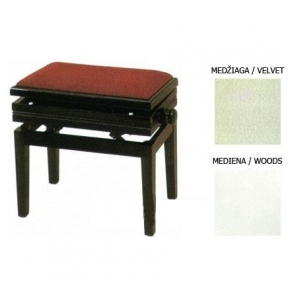 Discacciati 109SM White Polish (White Leather) Piano Bench