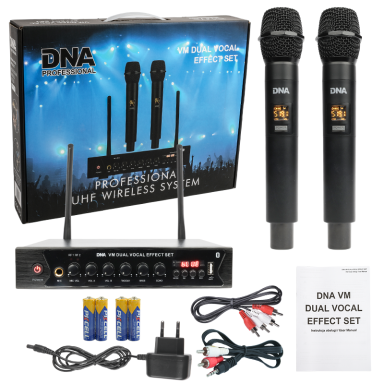 DNA VM DUAL VOCAL EFFECT SET DUAL WIRELESS HANDHELD MICROPHONE SET