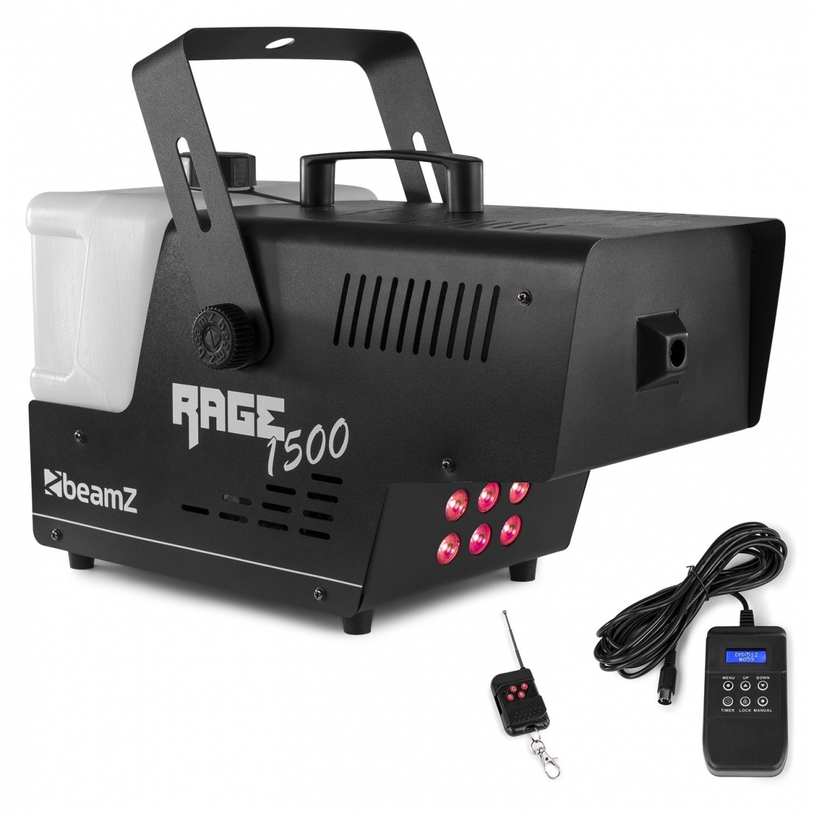 Beamz - RAGE 1500LED SMOKE MACHINE WITH TIMER CONTROLLER 160.715 Beamz - RAGE 1500LED SMOKE MACHINE WITH TIMER CONTROLLER 160.715