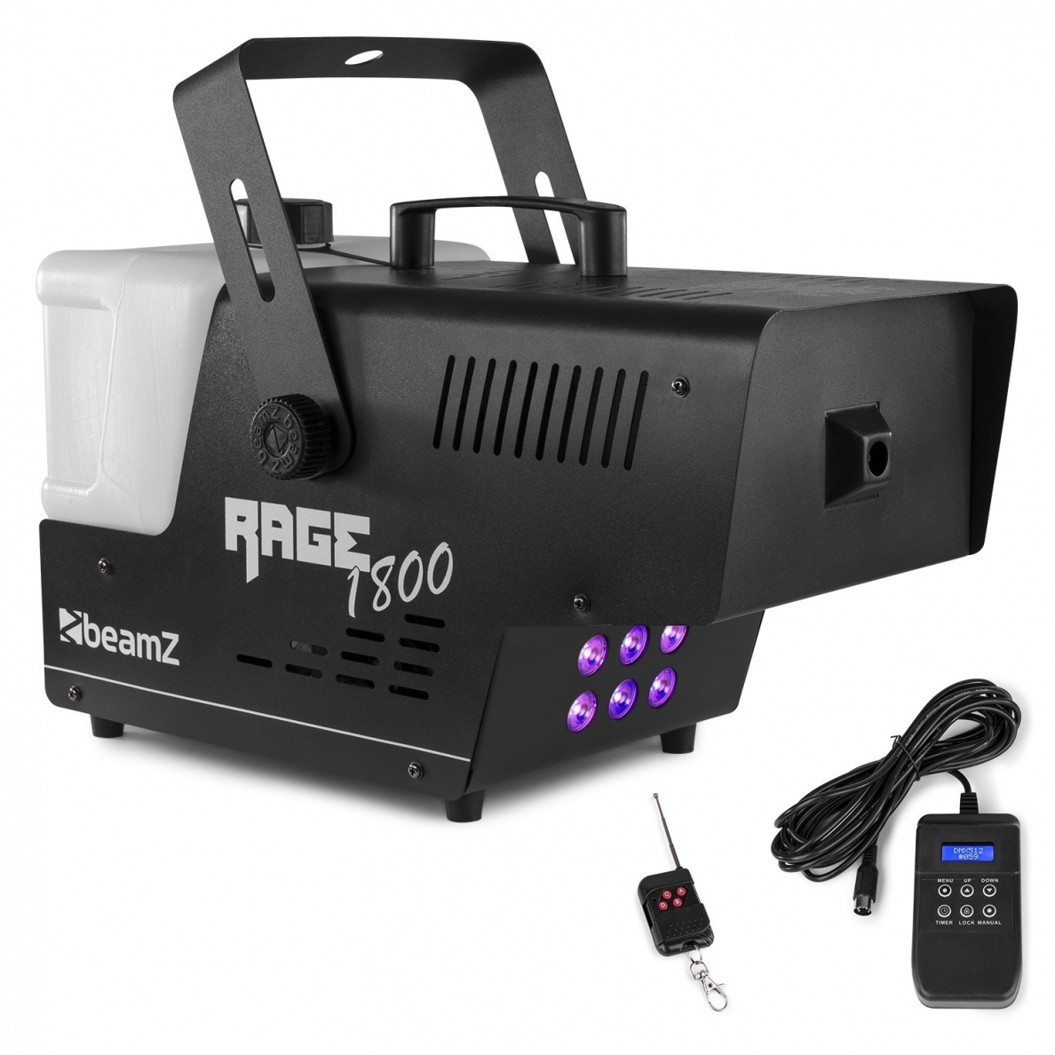 Beamz - RAGE 1800LED SMOKE MACHINE WITH TIMER CONTROLLER 160.718 Beamz - RAGE 1800LED SMOKE MACHINE WITH TIMER CONTROLLER 160.718