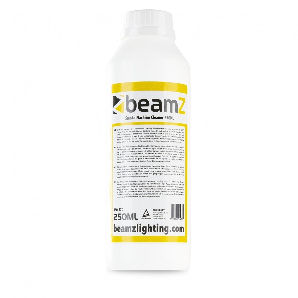 SMOKE MACHINE CLEANER 250ML - BEAMZ 160.670 1 SMOKE MACHINE CLEANER 250ML - BEAMZ 160.670 1
