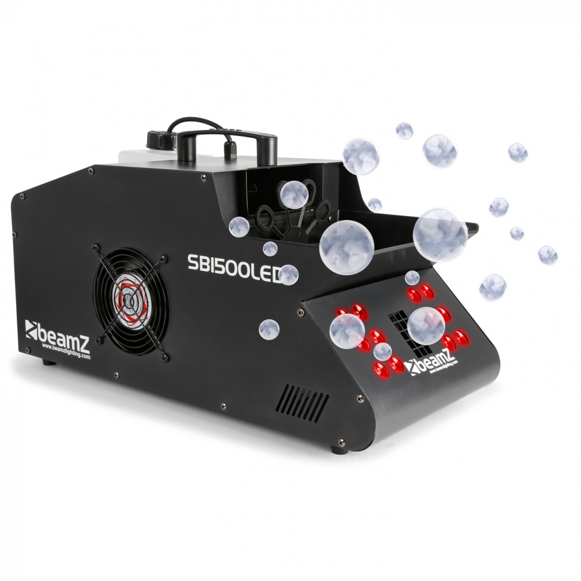 SMOKE & BUBBLE MACHINE RGB LEDS - BEAMZ SB1500LED 160.524 SMOKE & BUBBLE MACHINE RGB LEDS - BEAMZ SB1500LED 160.524
