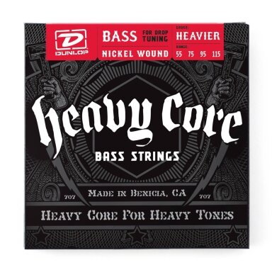 Dunlop DBHCN-55115 Heavy Core Nickel Wound .055 - .115 - Heavier