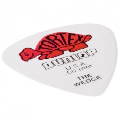 DUNLOP 424R.50 TORTEX WEDGE WHITE GUITAR PICKS 0.50MM 1