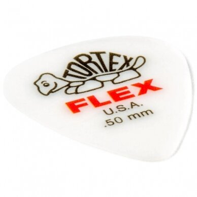 DUNLOP 428R050 TORTEX FLEX STANDARD WHITE GUITAR PICKS 0.50MM 1