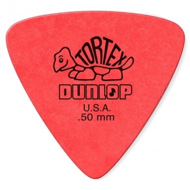 DUNLOP 431R050 TORTEX TRIANGLE RED GUITAR PICKS 0.50MM