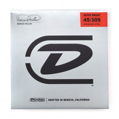 Dunlop DBMMS-45105 Marcus Miller Super Bright Stainless Steel .045 - .105 Dunlop DBMMS-45105 Marcus Miller Super Bright Stainless Steel .045 - .105