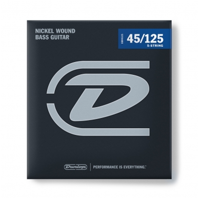 Dunlop DBN-45125 Nickel Wound Long Scale Bass Guitar Strings .045-.125 Dunlop DBN-45125 Nickel Wound Long Scale Bass Guitar Strings .045-.125
