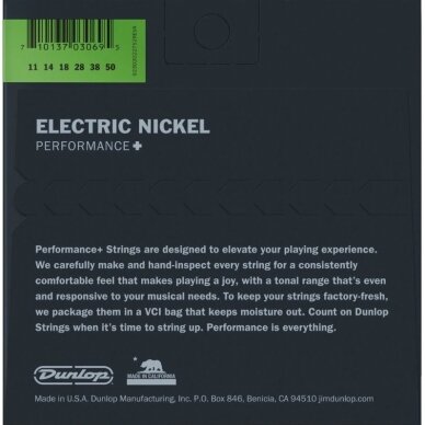 DUNLOP DEN-1150 PERFORMANCE+ ELECTRIC GUITAR STRINGS 1 DUNLOP DEN-1150 PERFORMANCE+ ELECTRIC GUITAR STRINGS 1