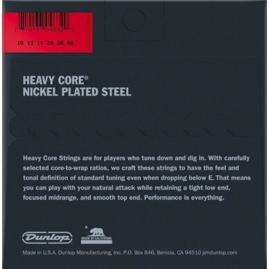DUNLOP DHCN-1048 HEAVY CORE ELECTRIC GUITAR STRINGS 1