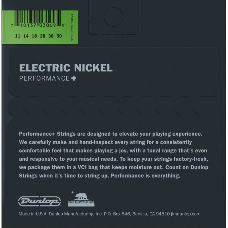 DUNLOP DEN-1150 PERFORMANCE+ ELECTRIC GUITAR STRINGS 1 DUNLOP DEN-1150 PERFORMANCE+ ELECTRIC GUITAR STRINGS 1