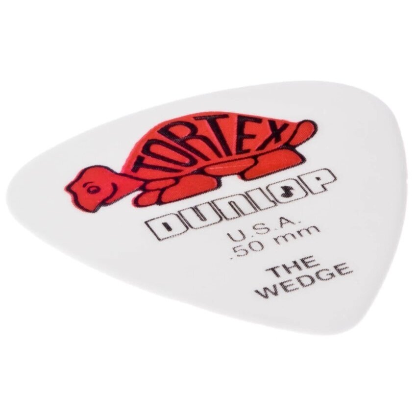 DUNLOP 424R.50 TORTEX WEDGE WHITE GUITAR PICKS 0.50MM 1