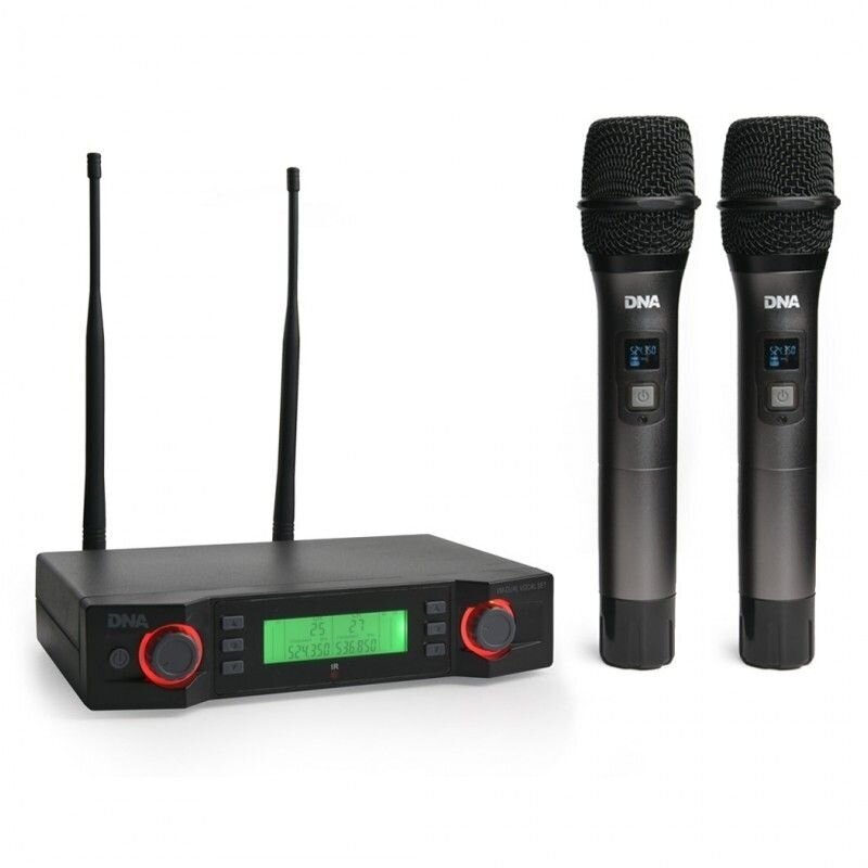 DVIEJŲ BEVIELIŲ MIKROFONŲ SISTEMA DNA VM-DUAL-VOCAL-SET DVIEJŲ BEVIELIŲ MIKROFONŲ SISTEMA DNA VM-DUAL-VOCAL-SET