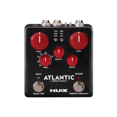 Efektų pedalas NUX NDR-5 Verdugo Series digital delay+reverb with effect loop ATLANTIC Efektų pedalas NUX NDR-5 Verdugo Series digital delay+reverb with effect loop ATLANTIC