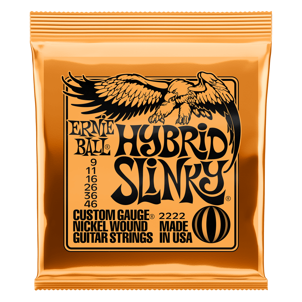 Ernie Ball 2222 Hybrid Slinky Nickel Wound Electric Guitar Strings .009-.046 Ernie Ball 2222 Hybrid Slinky Nickel Wound Electric Guitar Strings .009-.046