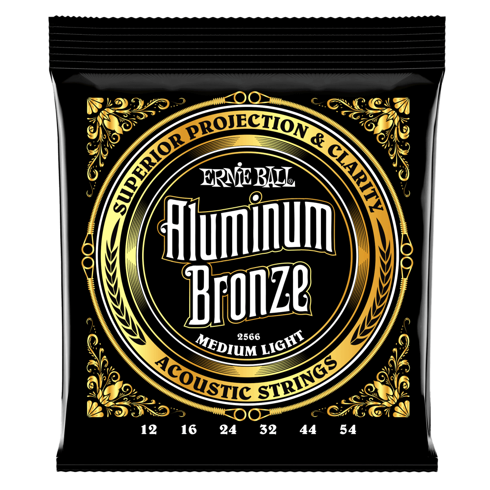 Ernie Ball 2566 Aluminum Bronze Acoustic Strings .012 - .054 Medium Light Ernie Ball 2566 Aluminum Bronze Acoustic Strings .012 - .054 Medium Light