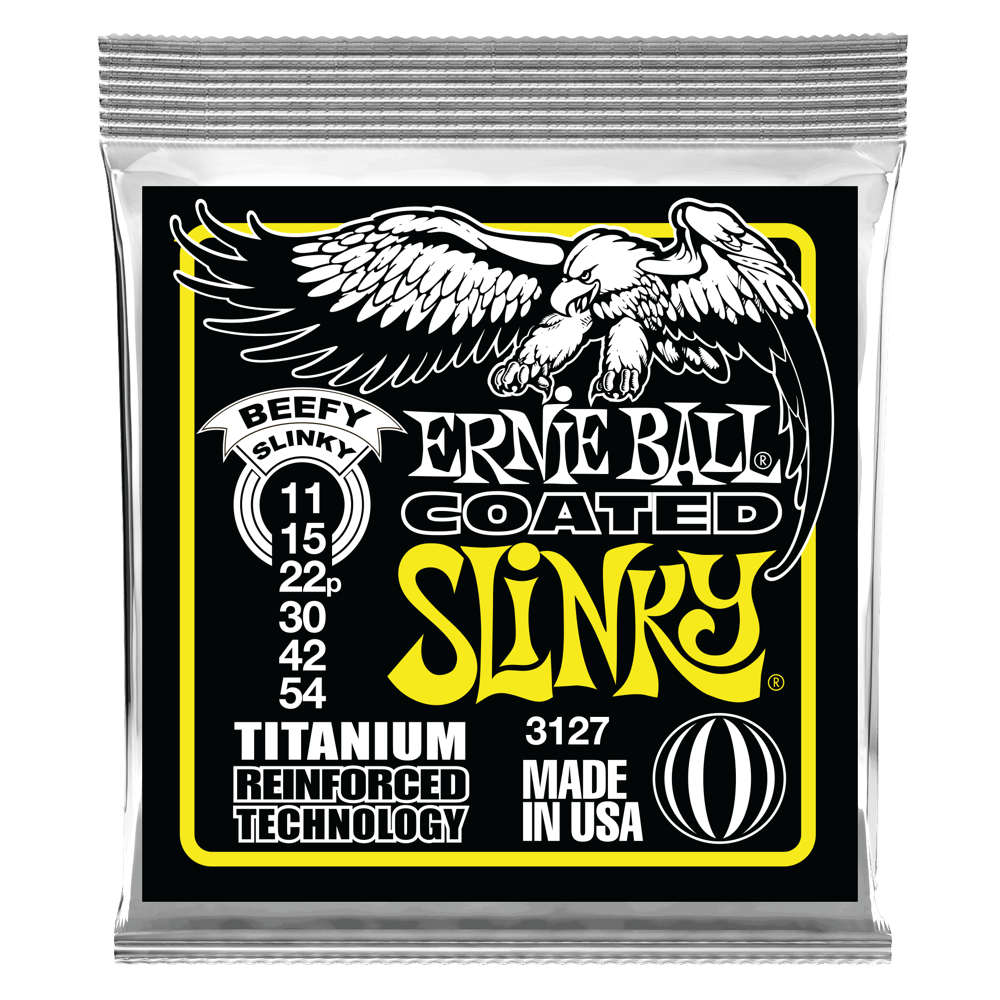 Ernie Ball 3127 Beefy Slinky RPS Coated Titanium Electric Strings .011 - .054