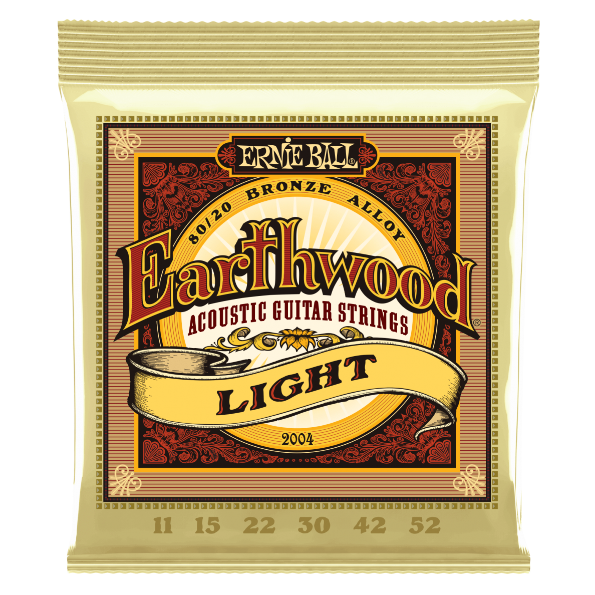 Ernie Ball 2004 Earthwood 80/20 Bronze Acoustic Strings .011 - .052 Light