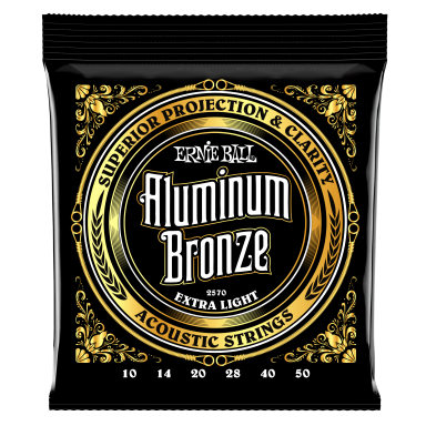 Ernie Ball 2570 Aluminum  Bronze Acoustic Strings .010 - .050 Extra Light