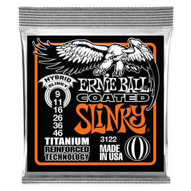 Ernie Ball 3122 Hybrid Slinky RPS Coated Titanium Electric Strings .009 - .046