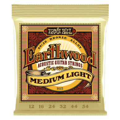 Ernie Ball 2003 Earthwood 80/20 Bronze Acoustic Strings .012 - .054 Medium Light Ernie Ball 2003 Earthwood 80/20 Bronze Acoustic Strings .012 - .054 Medium Light
