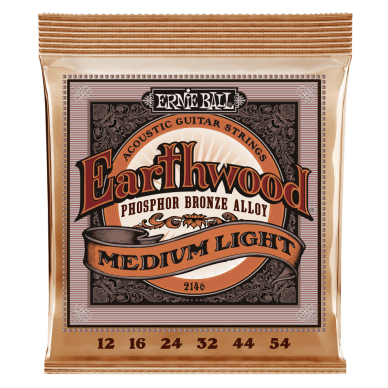 Ernie Ball 2146 Earthwood Phosphor Bronze Acoustic Strings .012 - .054 Medium Light Ernie Ball 2146 Earthwood Phosphor Bronze Acoustic Strings .012 - .054 Medium Light