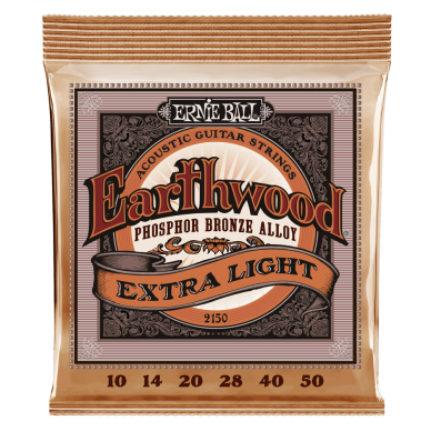 Ernie Ball 2150 Earthwood Phosphor Bronze Acoustic Strings .010 - .050 Extra Light Ernie Ball 2150 Earthwood Phosphor Bronze Acoustic Strings .010 - .050 Extra Light
