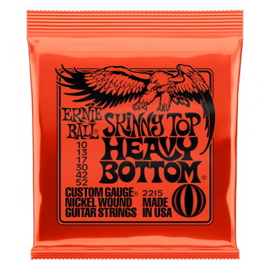 Ernie Ball 2215 Skinny Top Heavy Bottom Slinky Nickel Wound Electric Guitar Strings .010-.052 Ernie Ball 2215 Skinny Top Heavy Bottom Slinky Nickel Wound Electric Guitar Strings .010-.052
