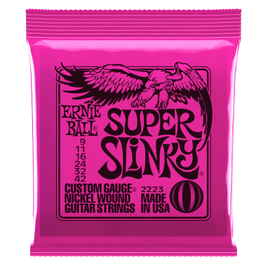 Ernie Ball 2223 Super Slinky Nickel Wound Electric Strings .009 - .042 - Super Light Ernie Ball 2223 Super Slinky Nickel Wound Electric Strings .009 - .042 - Super Light