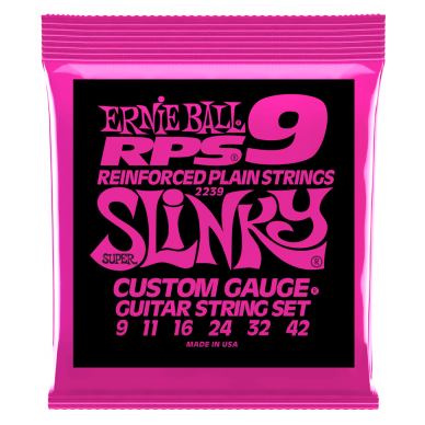 Ernie Ball 2239 Super Slinky RPS Nickel Wound Elentric Guitar Strings .009-.042 Ernie Ball 2239 Super Slinky RPS Nickel Wound Elentric Guitar Strings .009-.042