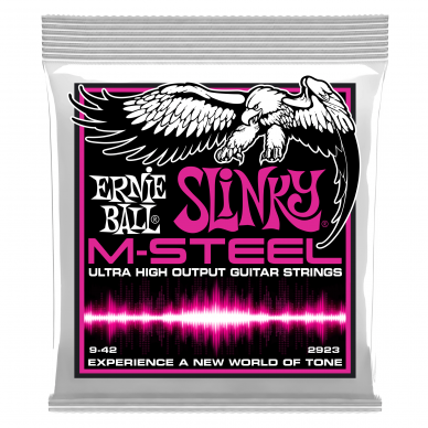 ERNIE BALL 2923 SUPER SLINKY M-STEEL ELECTRIC GUITAR STRINGS 0,09-0,42 ERNIE BALL 2923 SUPER SLINKY M-STEEL ELECTRIC GUITAR STRINGS 0,09-0,42