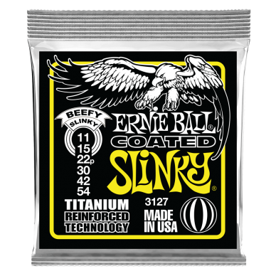 Ernie Ball 3127 Beefy Slinky RPS Coated Titanium Electric Strings .011 - .054 Ernie Ball 3127 Beefy Slinky RPS Coated Titanium Electric Strings .011 - .054