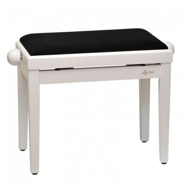 EVER PLAY PB-4A MATT WHITE WHITE TOP PIANO BENCH