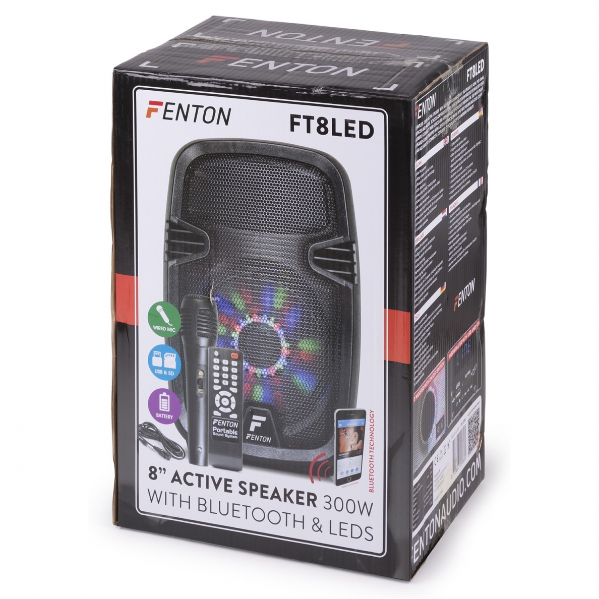 FENTON - FT8LED ACTIVE SPEAKER 8" 300W 170.090 9 FENTON - FT8LED ACTIVE SPEAKER 8" 300W 170.090 9