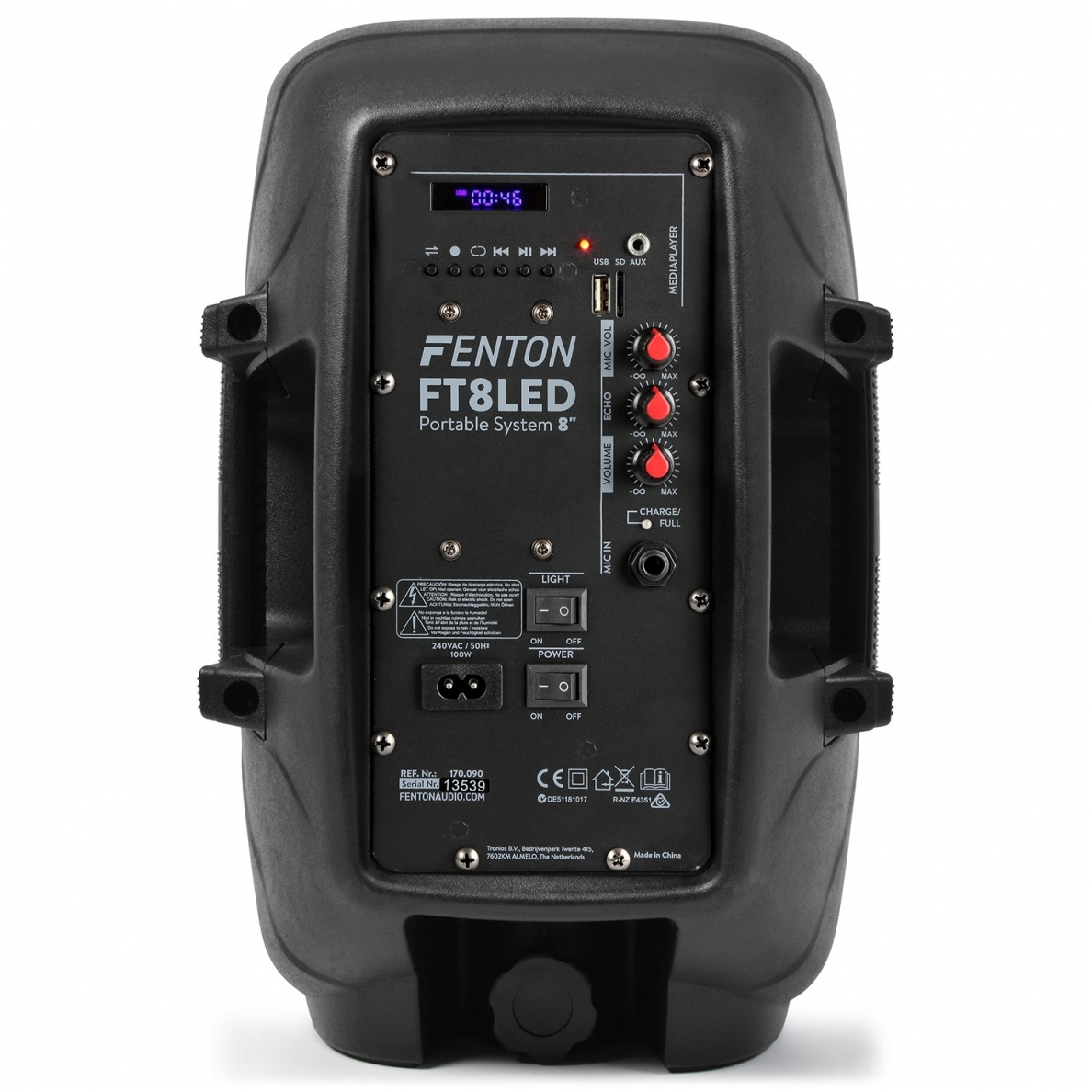 FENTON - FT8LED ACTIVE SPEAKER 8" 300W 170.090 4