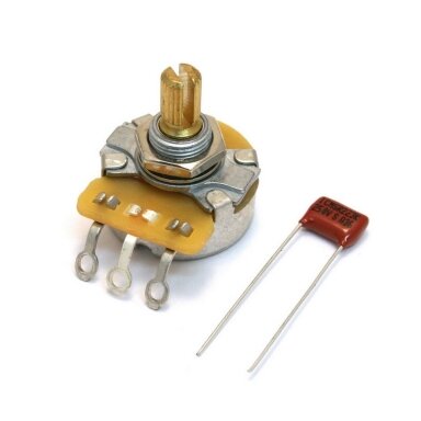 Fender 099-0830-000 Genuine 250K Split Shaft Potentiometer & Cap Guitar/Bass