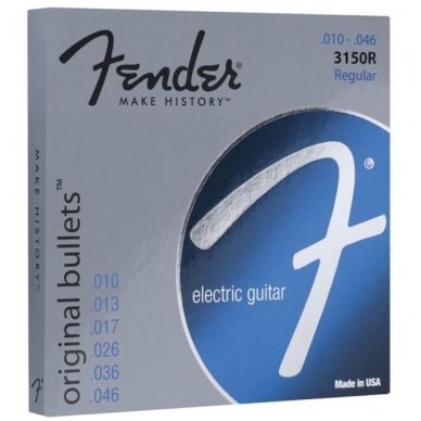 FENDER 3150R Pure Nickel Bullet Electric Guitar Strings 010-013-017-026-036-046 FENDER 3150R Pure Nickel Bullet Electric Guitar Strings 010-013-017-026-036-046