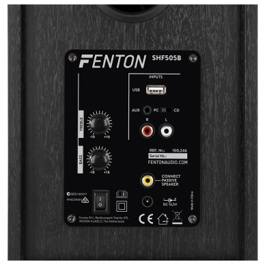 FENTON - SHF505B POWERED BLUETOOTH BOOKSHELF SPEAKERS 100.246 4 FENTON - SHF505B POWERED BLUETOOTH BOOKSHELF SPEAKERS 100.246 4