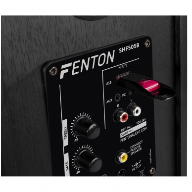 FENTON - SHF505B POWERED BLUETOOTH BOOKSHELF SPEAKERS 100.246 7 FENTON - SHF505B POWERED BLUETOOTH BOOKSHELF SPEAKERS 100.246 7