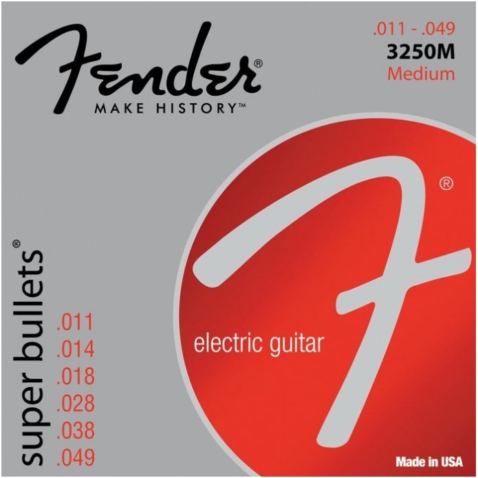Fender 3250M Nickel-Plated Steel Bullet End Electric Strings .011 - .049 Medium Fender 3250M Nickel-Plated Steel Bullet End Electric Strings .011 - .049 Medium