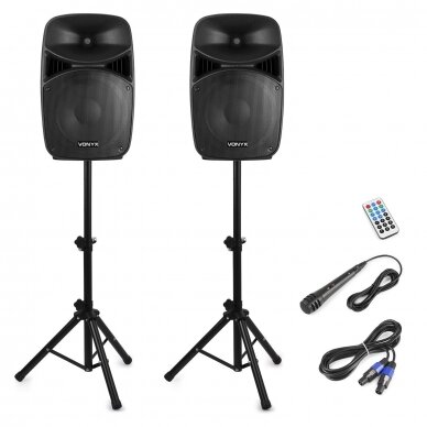 SPEAKER SET WITH STANDS 1000W - VONYX VPS152A 178.135 SPEAKER SET WITH STANDS 1000W - VONYX VPS152A 178.135