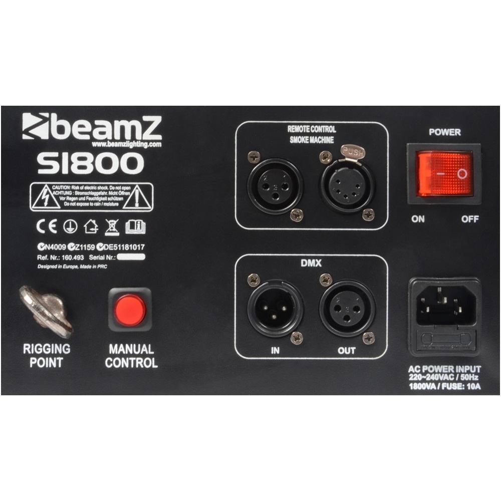 SMOKE MACHINE DMX HORIZONTAL/VERTICAL - BEAMZ - S1800 160.493 2 SMOKE MACHINE DMX HORIZONTAL/VERTICAL - BEAMZ - S1800 160.493 2