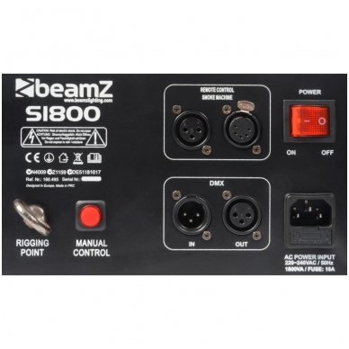 SMOKE MACHINE DMX HORIZONTAL/VERTICAL - BEAMZ - S1800 160.493 2 SMOKE MACHINE DMX HORIZONTAL/VERTICAL - BEAMZ - S1800 160.493 2