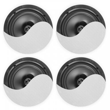 POWER DYNAMICS NCBT604 952.640 AMPLIFIED LOW PROFILE CEILING SPEAKER SET BT 6.5" WHITE