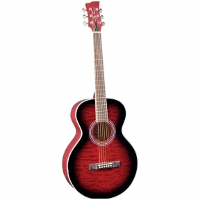 Acoustic Guitar Jay Turser JTA-414Q Red Sunburst 3/4 Size