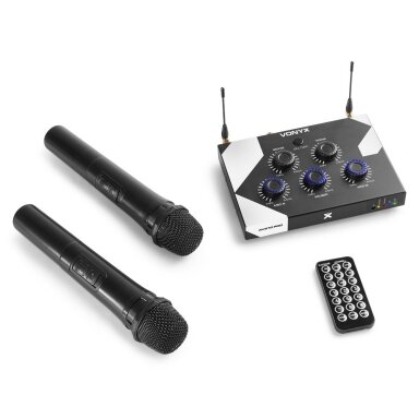 KARAOKE SISTEMA SU DVIEM RANKINIAIS MIKROFONAIS VONYX AV510 103.115